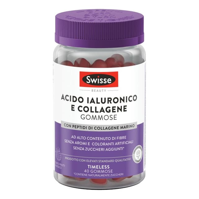 Vitamine C – 40 gommes à mâcher | Swisse AC Acide Hyaluronique & Collagène