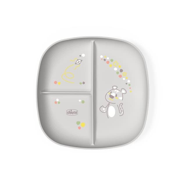 Chicco CH Assiette Compartimentée 18M+ Grise