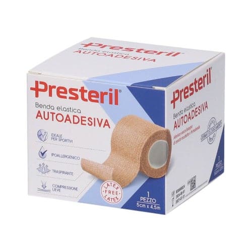 Bande de Fixation Élastique Presteril 5 cm x 4,5 m Beige