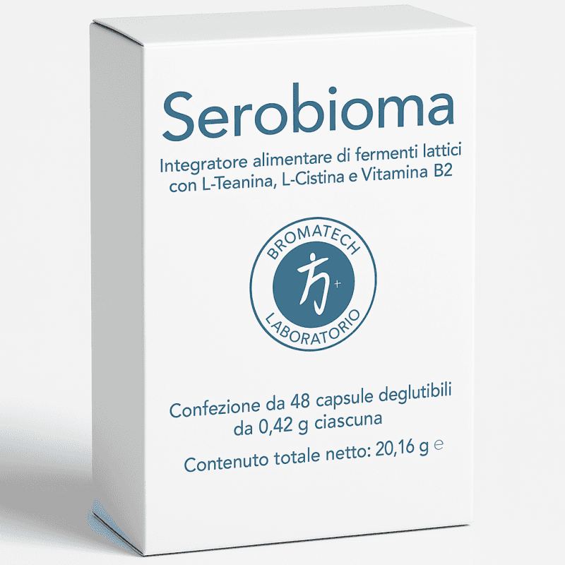 L-théanine 200 mg + Probiotiques (ferments lactiques) – 48 gélules | Serobioma