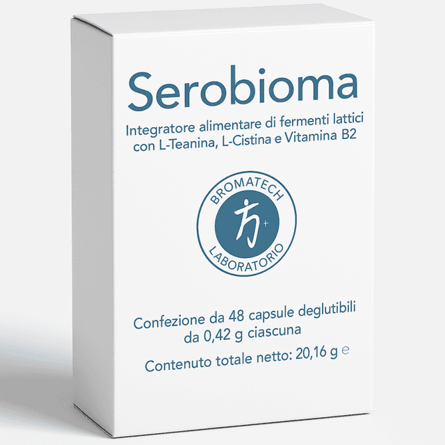 L-théanine 200 mg + Probiotiques (ferments lactiques) – 48 gélules | Serobioma