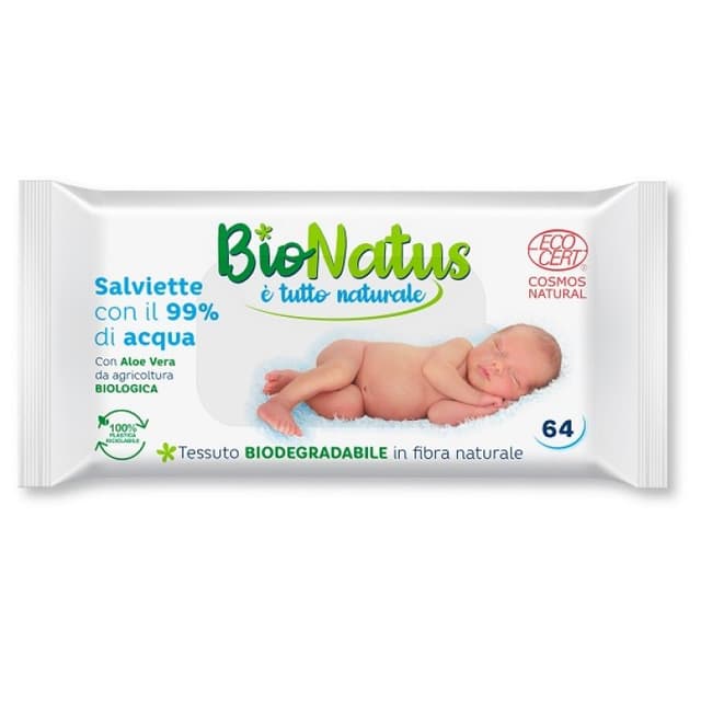 Bionatus 99% Eau – 64 lingettes pour bébés et enfants