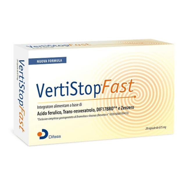 Broméline 134,23 mg + Gingembre – 20 gélules | Vertistop Fast