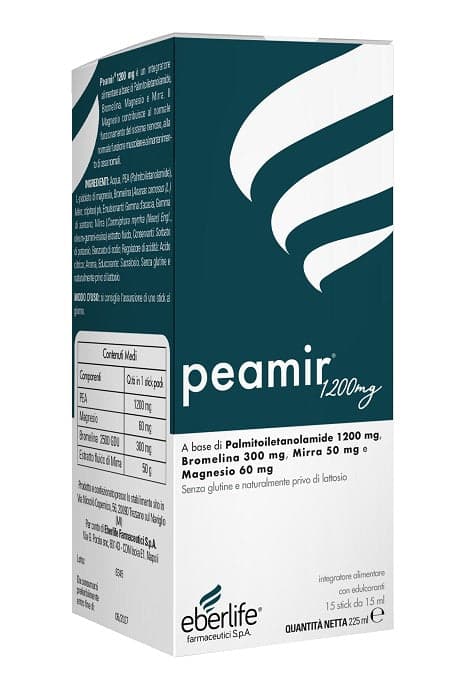 Palmitoyléthanolamide (PEA) + Magnésium – 15 sachets | Peamir 1200