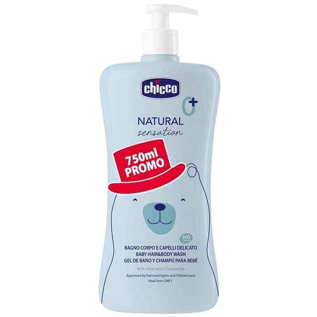 Chicco Natural Sensation Set : Gel nettoyant + Bain-shampoing 750 ml
