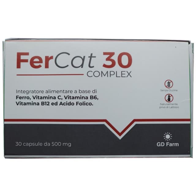 Vitamine C + Complexe vitamines B – 30 gélules | Fercat 30 Complex