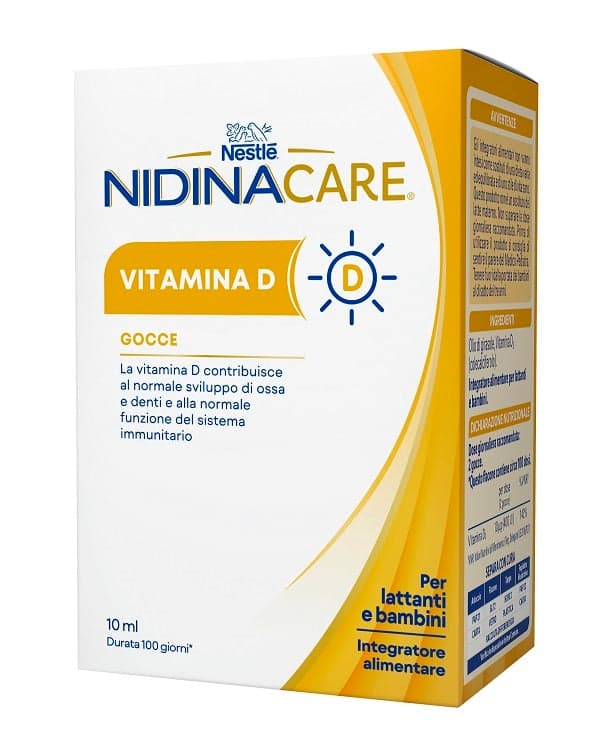 Nidinacare Vitamine D – 10 ml gouttes pour nourrissons et enfants