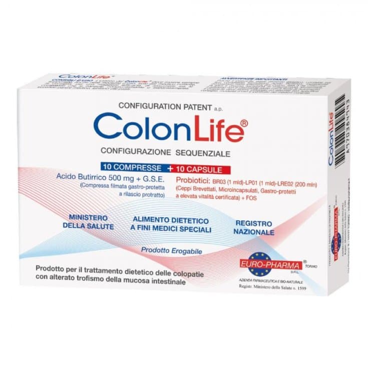 Colonlife – 10 comprimés + 10 gélules pour l'intestin