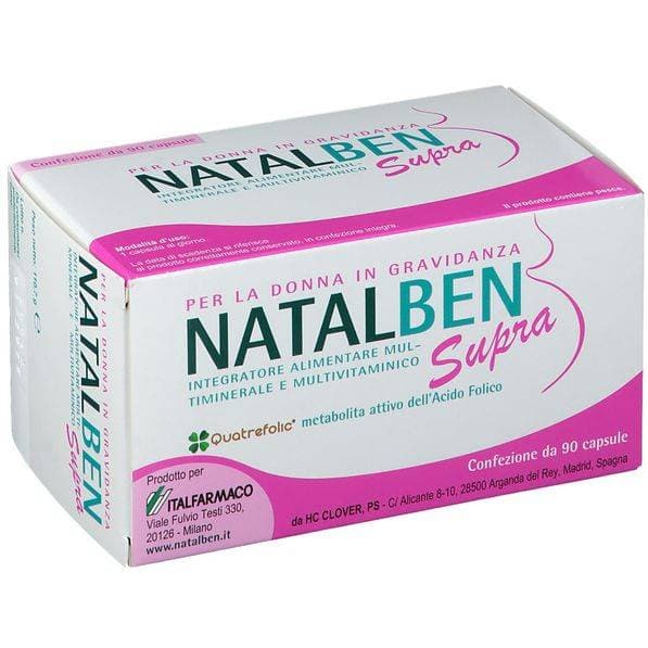 Acide folique + Oméga-3 DHA – 90 gélules molles | Natalben Supra