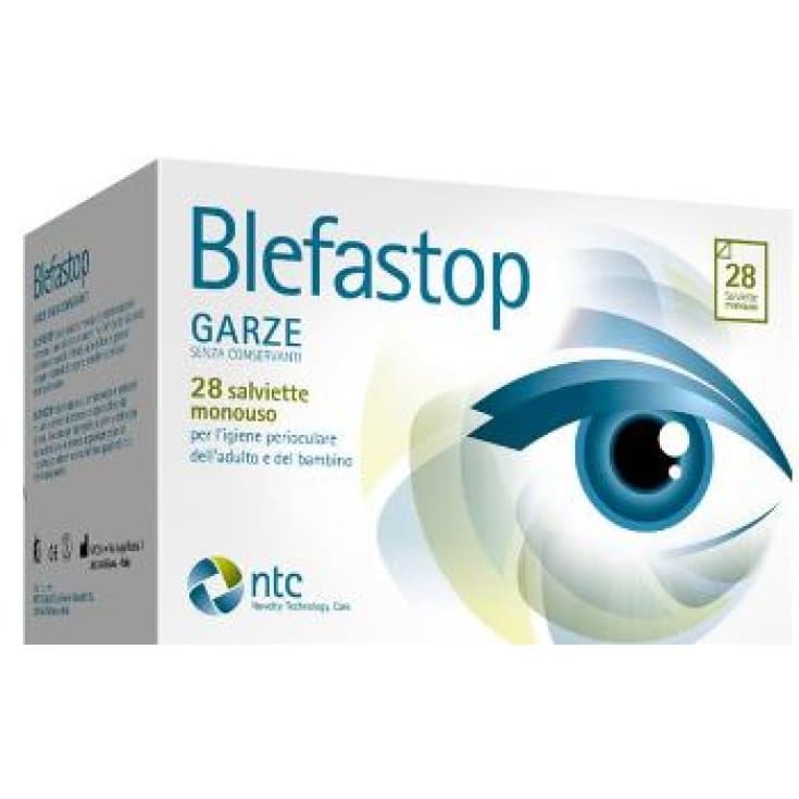 Blefastop – Lingettes pour hygiène oculaire en coton, 28 pièces