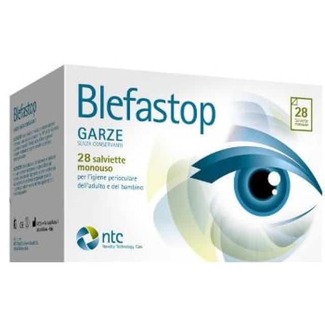 Blefastop – Lingettes pour hygiène oculaire en coton, 28 pièces