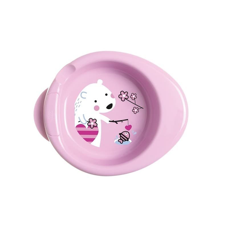 Assiette Chauffante pour Bébés 6M+ Rose – Assiette avec Réservoir d'Eau