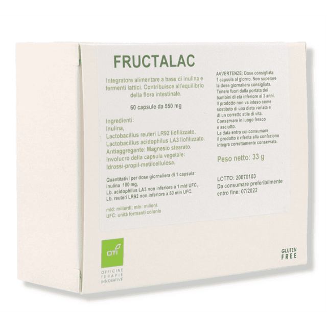 Inuline + Probiotiques (ferments lactiques) – 60 gélules | Fructalac