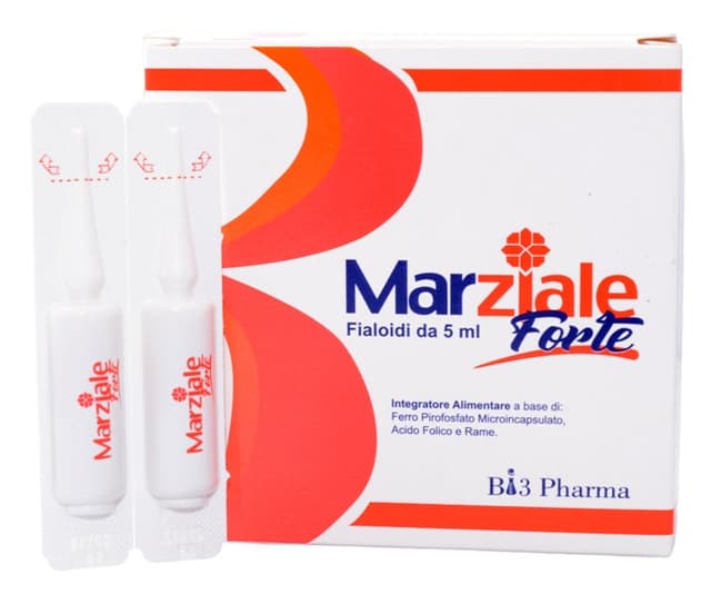Marziale Forte - 20 ampoules de 5 ml avec Fer