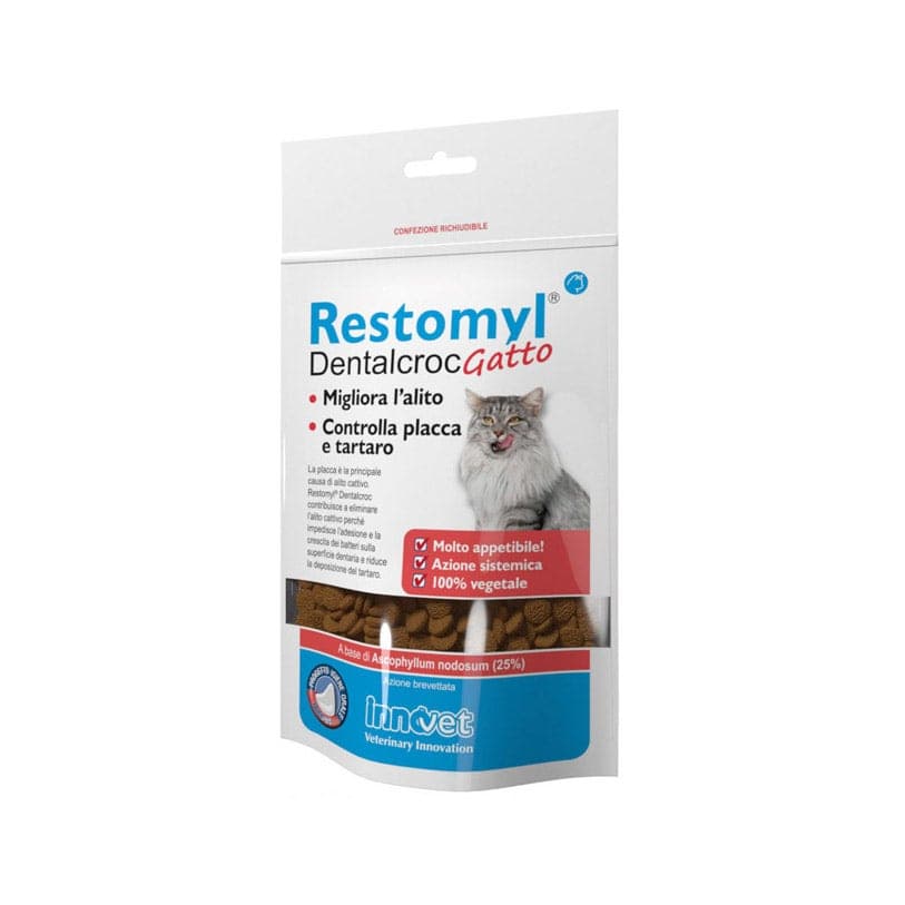 Restomyl Dentalcroc pour chats – 60 g friandises dentaires