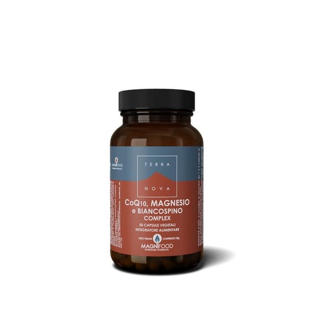 Terranova Coenzyme Q10, Magnésium et Aubépine - 50 Gélules
