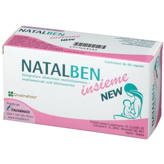 Oméga-3 EPA et DHA + Fer – 60 gélules | Natalben Insieme