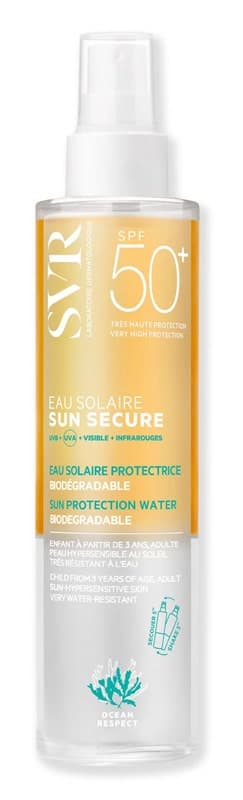 SVR Sun Secure Eau Solaire LSF 50 – Spray solaire visage et corps
