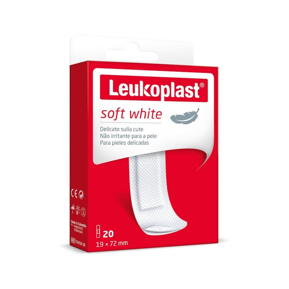 Leukoplast Soft White – 20 pansements 72×19 mm
