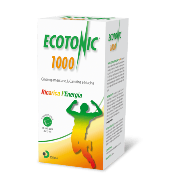 L-carnitine 1.000 mg + Ginseng – 14 sachets | Ecotonic 1000