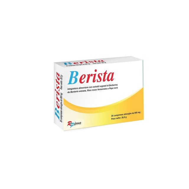 Berbérine 500 mg + Levure de riz rouge – 30 comprimés pelliculés | Berista