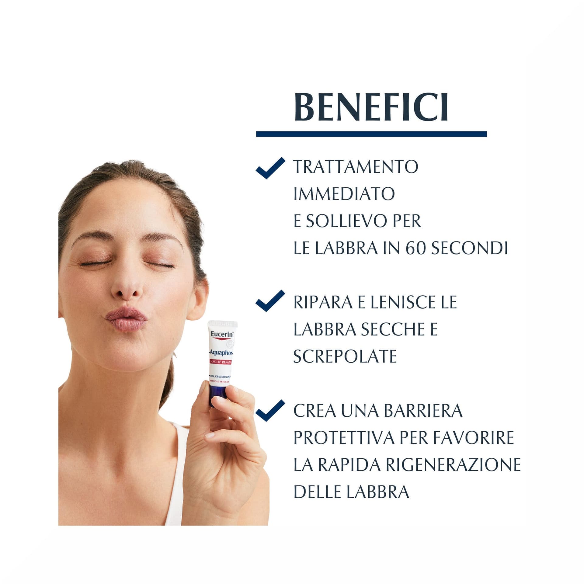 Eucerin Aquaphor SOS Baume à Lèvres – baume régénérant