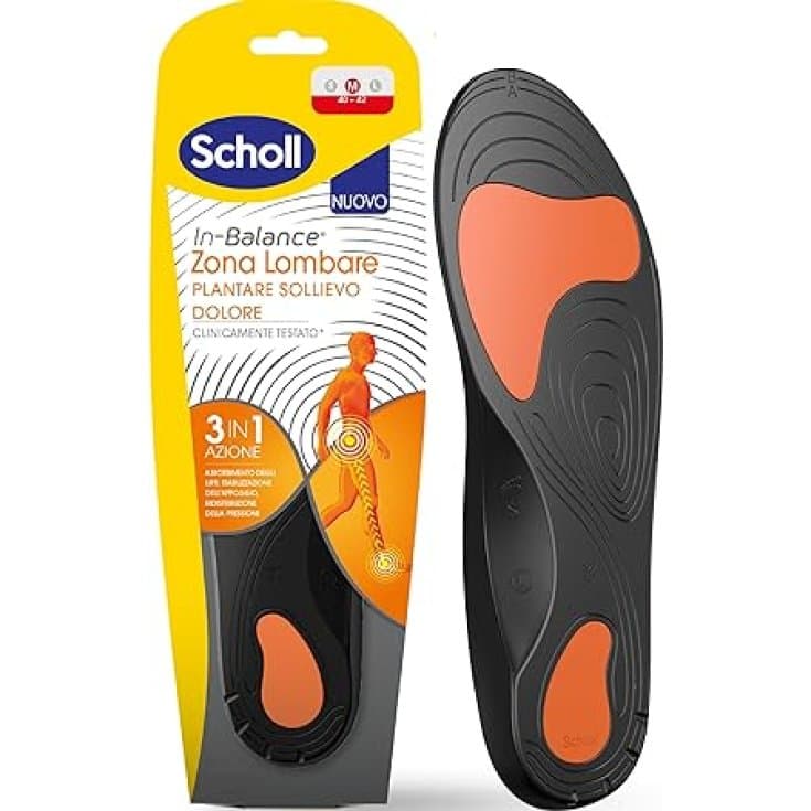 Semelles Scholl pour le Bas du Dos, Taille M – 1 Paire