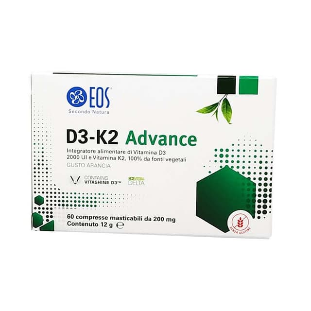 Vitamine D3 + Vitamine K2 – 60 comprimés EOS | D3 K2 ADVANCE