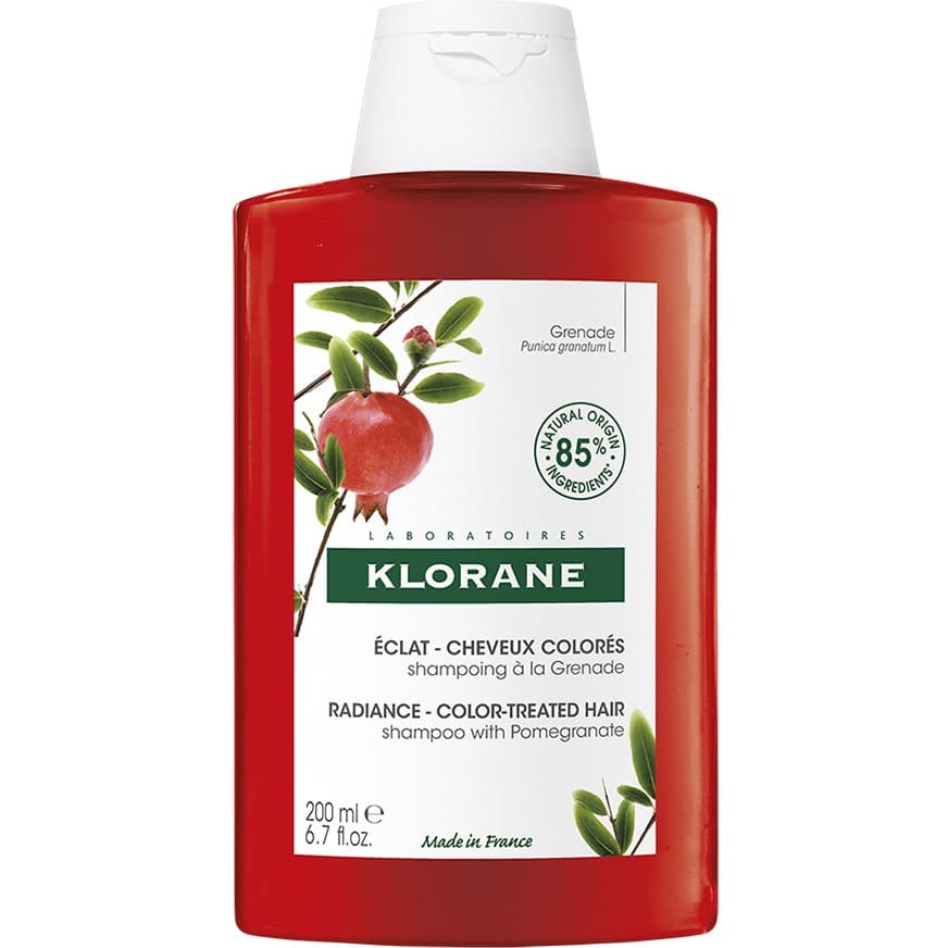 Klorane Shampoing Grenade – 200 ml pour cheveux colorés
