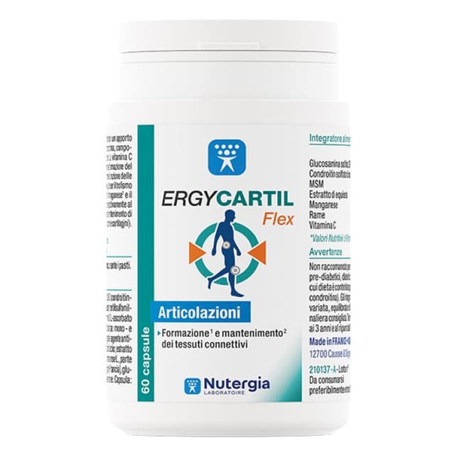 Glucosamine 500 mg + Chondroïtine – 60 Gélules | Ergycartil Flex
