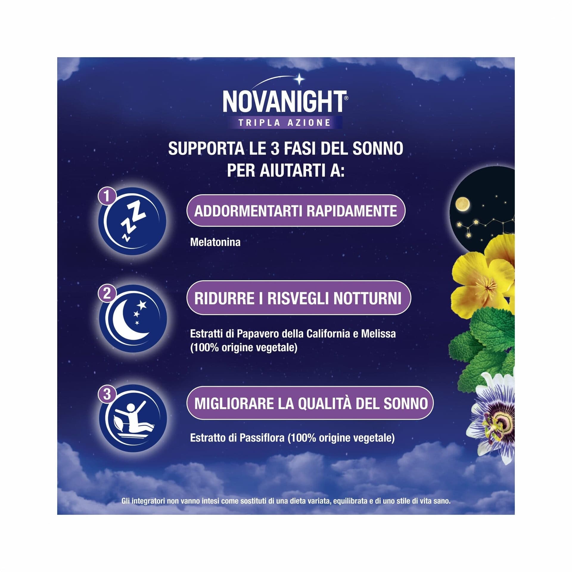Passiflore + Mélisse – 60 comprimés | Novanight Bipacco