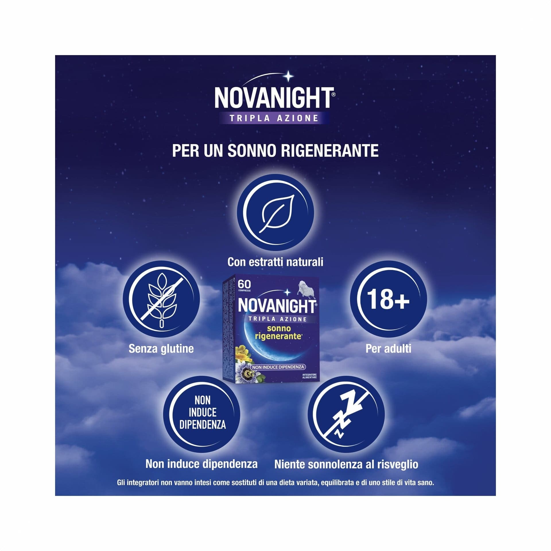 Passiflore + Mélisse – 60 comprimés | Novanight Bipacco