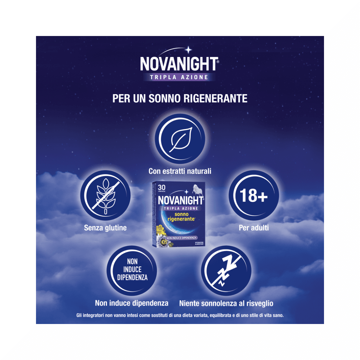 Passiflore + Mélisse – 30 comprimés | Novanight Rapido