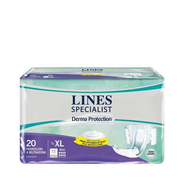 Lines Specialist Dermo Maxi XL Couches pour adultes – 20 pièces