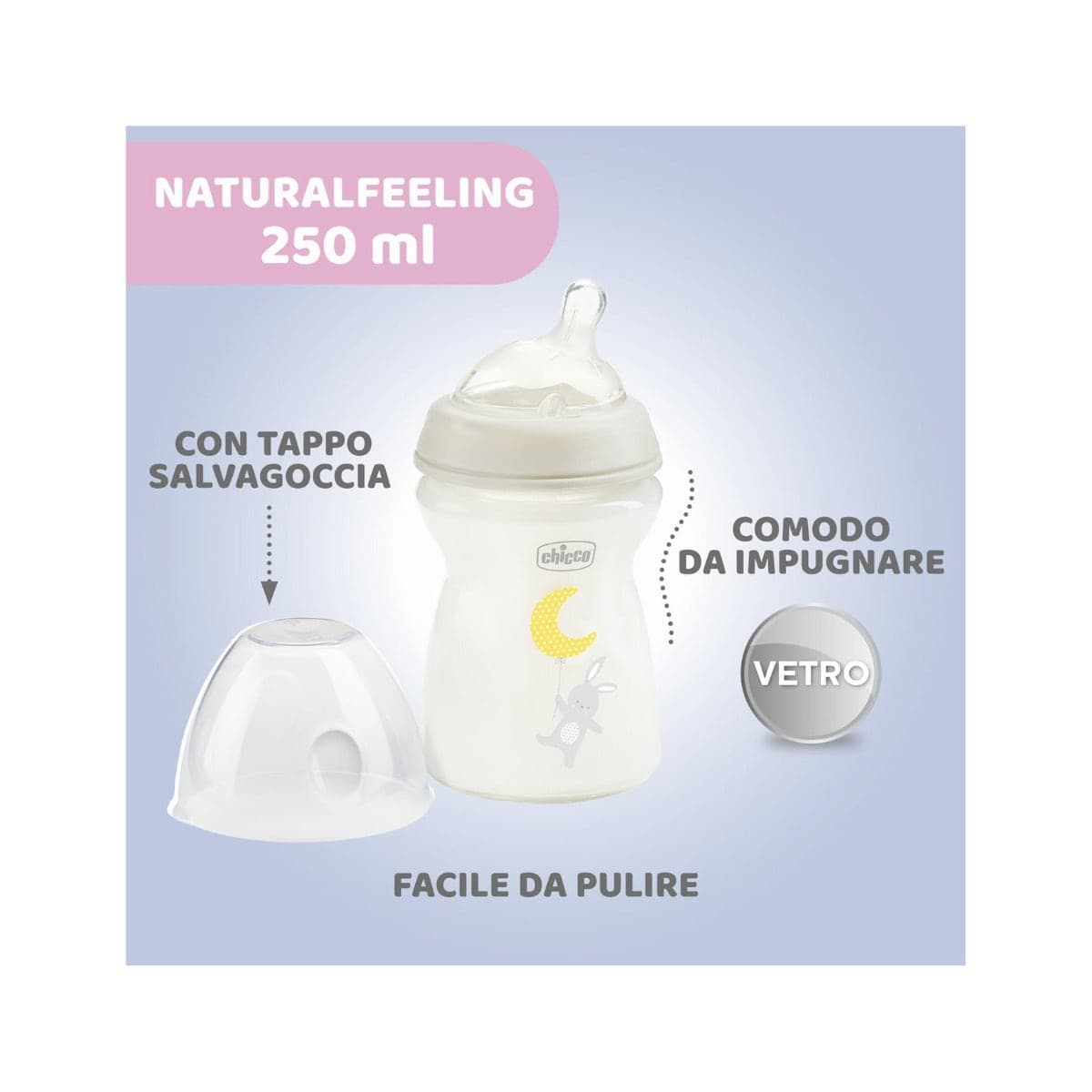 Chicco Biberon Verre 0M+ 250 ml
