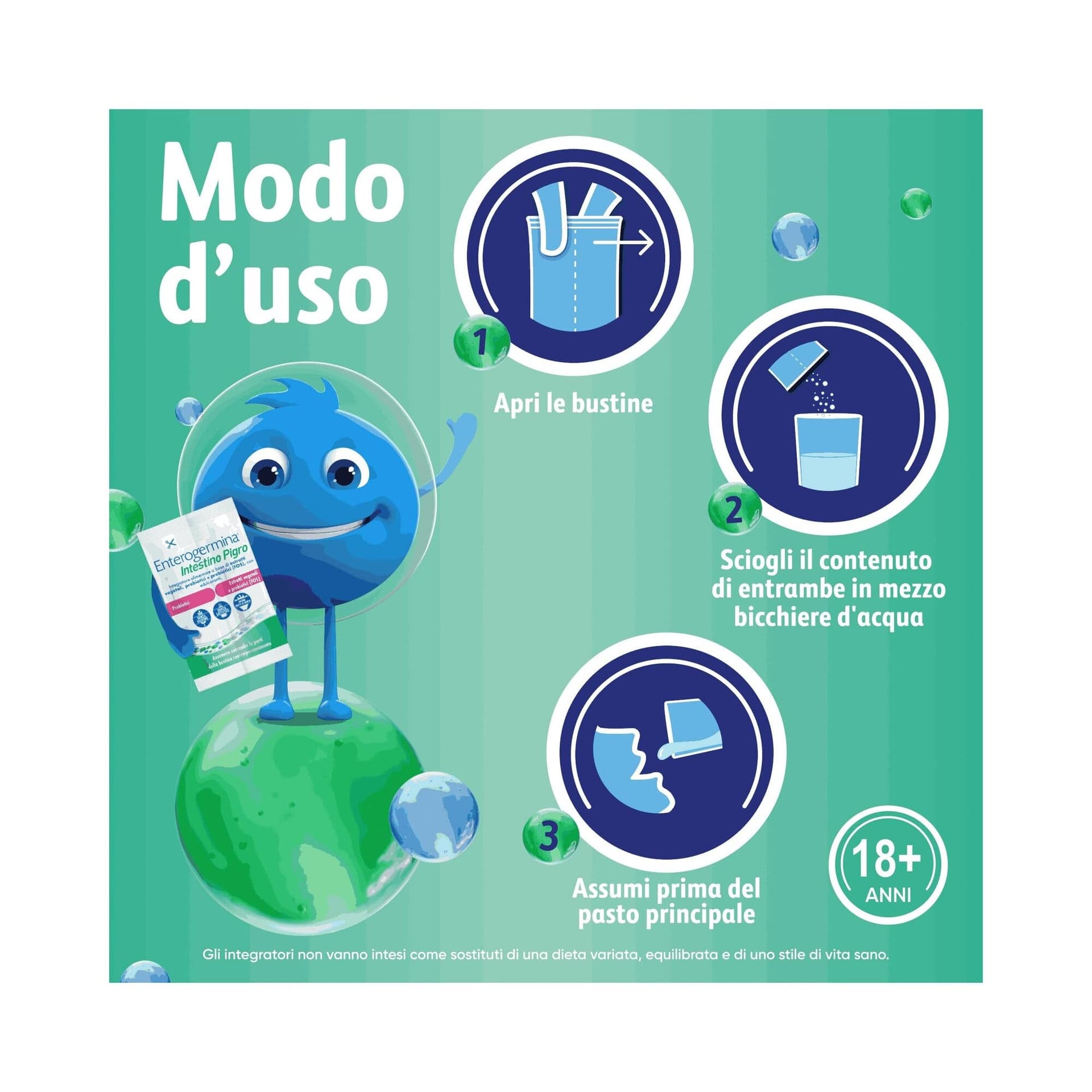 Probiotiques (ferments lactiques) – 20 sachets | Enterogermina Intestinale Pigro