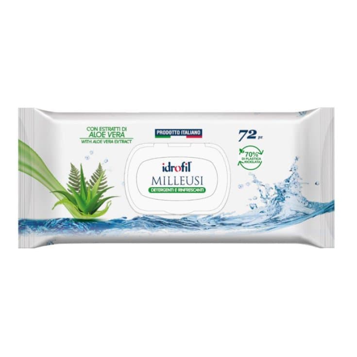 Lingettes Milleusi – 72 Lingettes Humides Multiusages