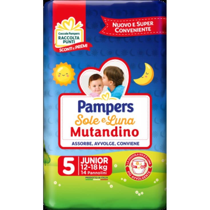 Pampers Sole e Luna Couches-Culottes Junior – 14 Pièces