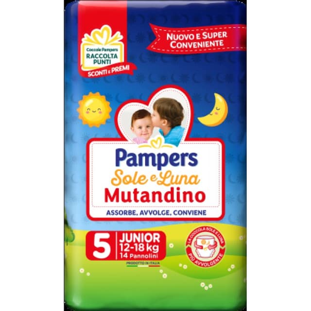 Pampers Sole e Luna Couches-Culottes Junior – 14 Pièces