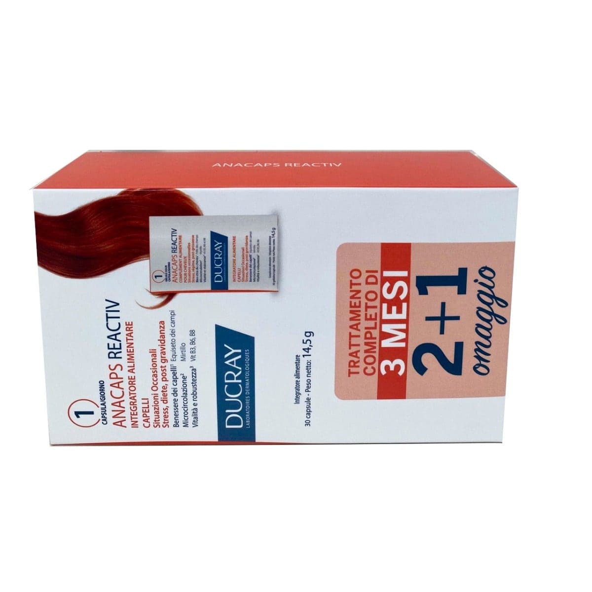 Multivitamines + Acides aminés – 3 x 30 gélules | Ducray Anacaps Reactiv Trio