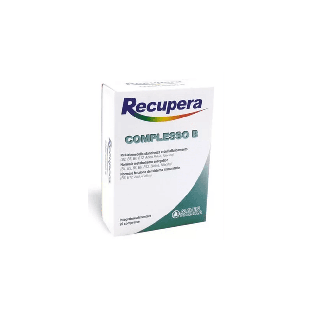 Complexe vitamines B + Calcium – 30 comprimés | RECUPERA Komplexo B