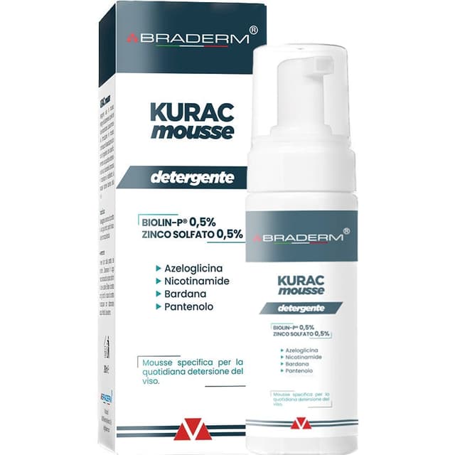 Kurac Mousse Nettoyante Visage – 100 ml pour peau impure