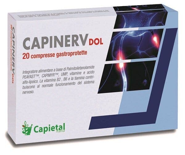Palmitoyléthanolamide (PEA) + Acide alpha-lipoïque – 20 comprimés gastrorésistants | Capinerv Dol