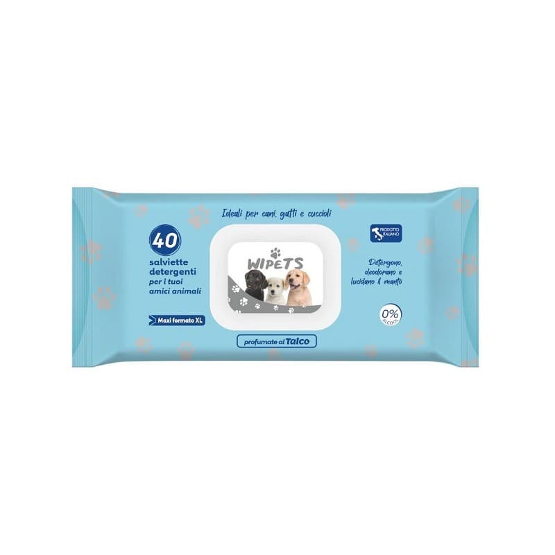 Lingettes Pets Talc – 40 Pièces pour Chiens et Chats