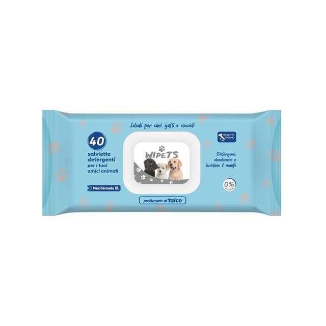 Lingettes Pets Talc – 40 Pièces pour Chiens et Chats