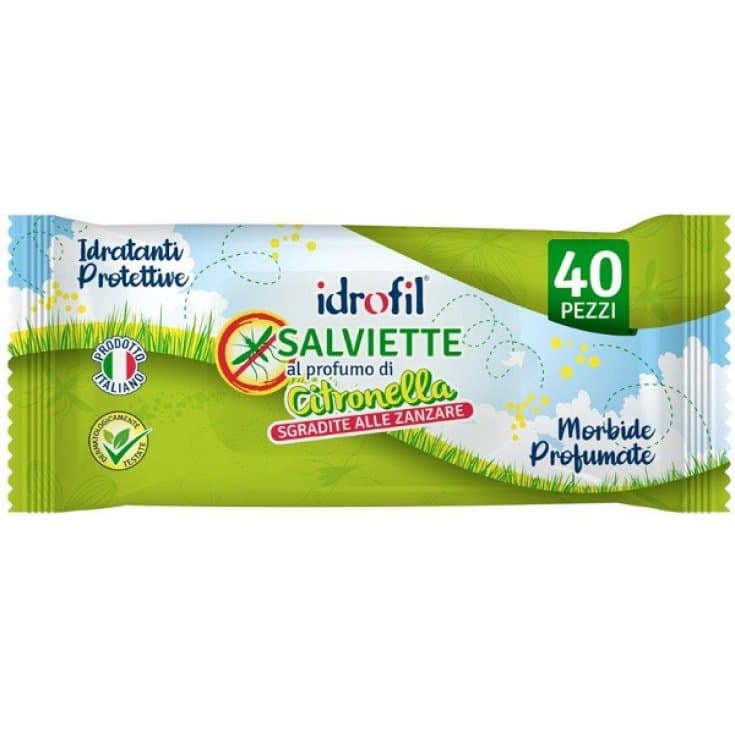 Salviettes Citronelle – 40 lingettes rafraîchissantes pour la peau