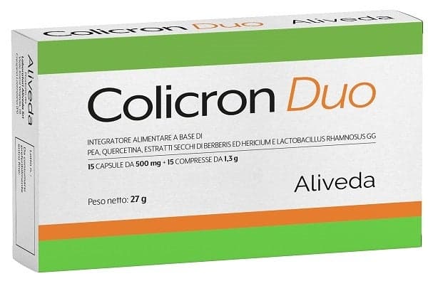 Berbérine + Quercétine – 15 Gélules + 15 Comprimés pour l'Intestin | Colicron Duo