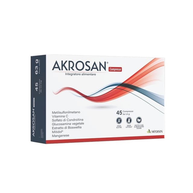 MSM 400 mg + Glucosamine – 45 Comprimés | Akrosan