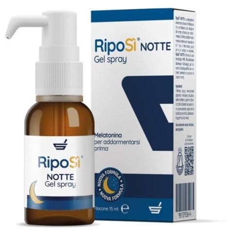 Mélatonine + Passiflore – 15 ml Spray buccal pour la nuit | Riposi Notte Gel Spray