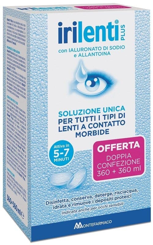 Irilenti Plus Solution pour Lentilles de Contact – 2 x 360 ml